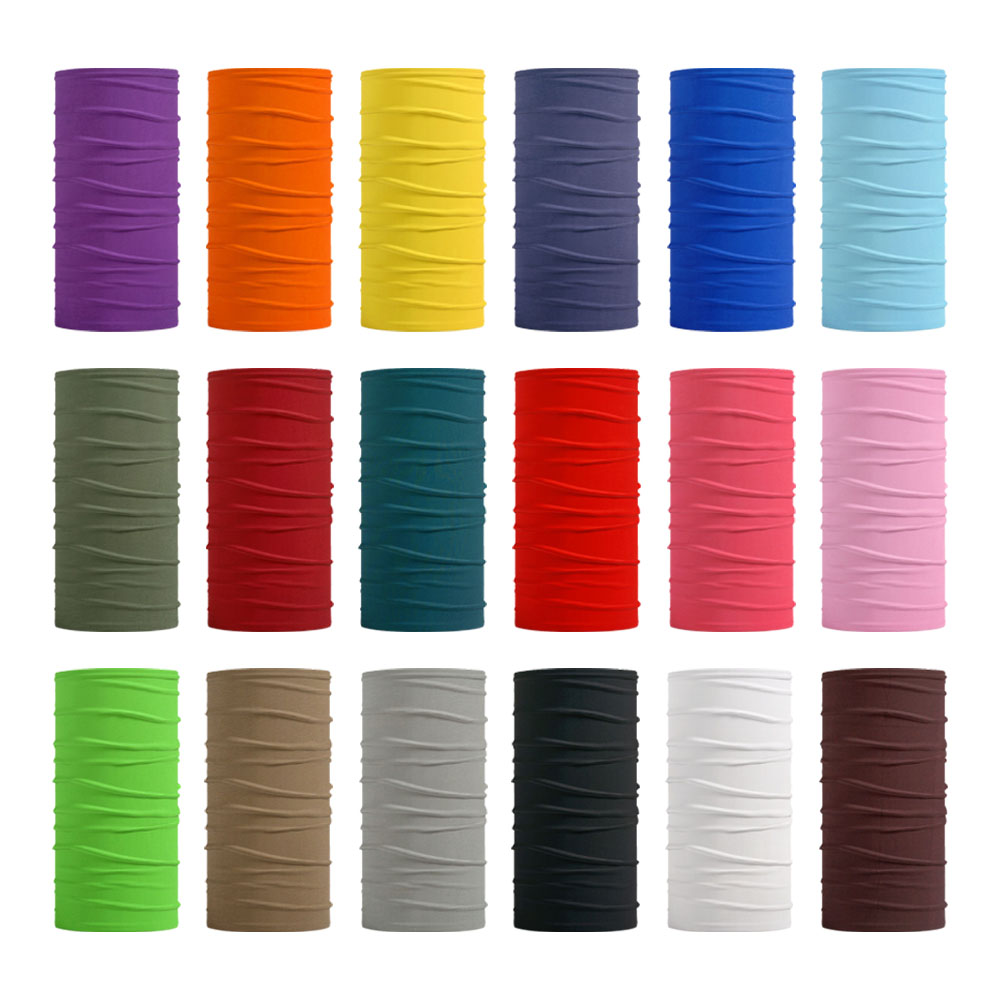 Neck Gaiter Face Cover - Bezszwowe bandany w jednolitym kolorze mężczyźni
