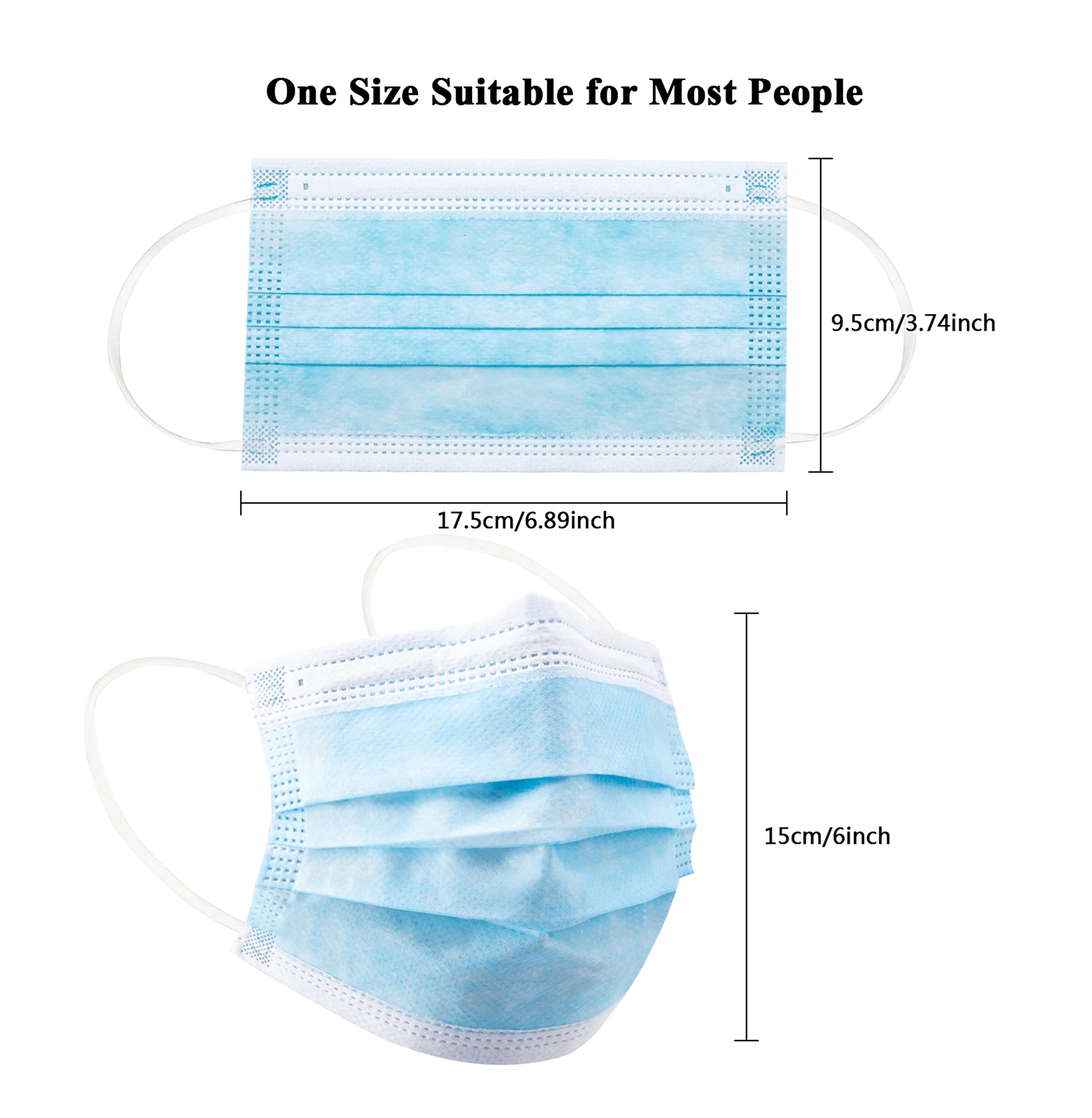 50/100 szt. Jednorazowa maska  – Disposable Mask Blue recenzja i cena