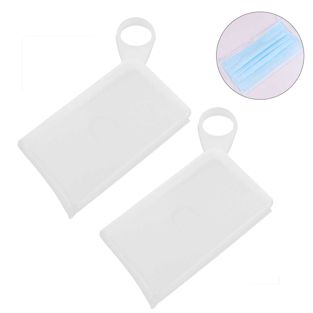2 szt. Płaskie przenośne pudeł – Face Mask Storage Box recenzja i cena
