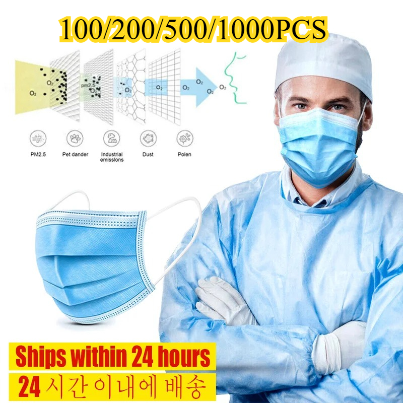 3-warstwowa jednorazowa maska  – Disposable Mask Blue recenzja i cena